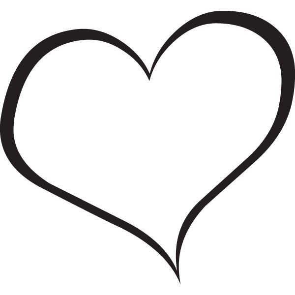 Double black and white. Heart clipart handwritten