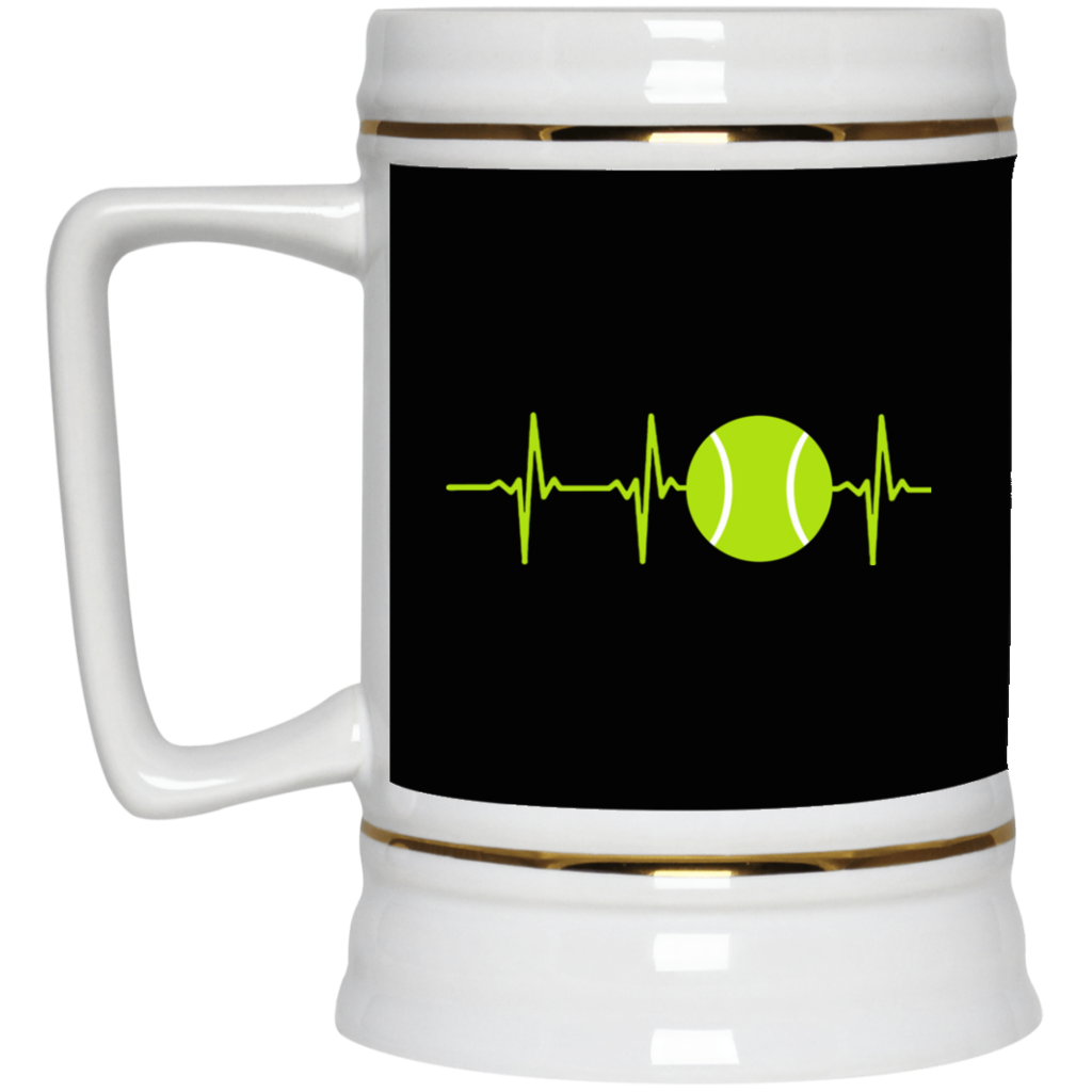 Tennis i love mug. Heartbeat clipart coffee