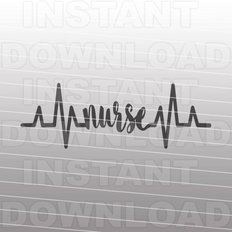 Heartbeat clipart ekg strip. Pulse nurse svg file