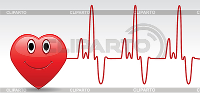 Stock photos and vektor. Heartbeat clipart happy