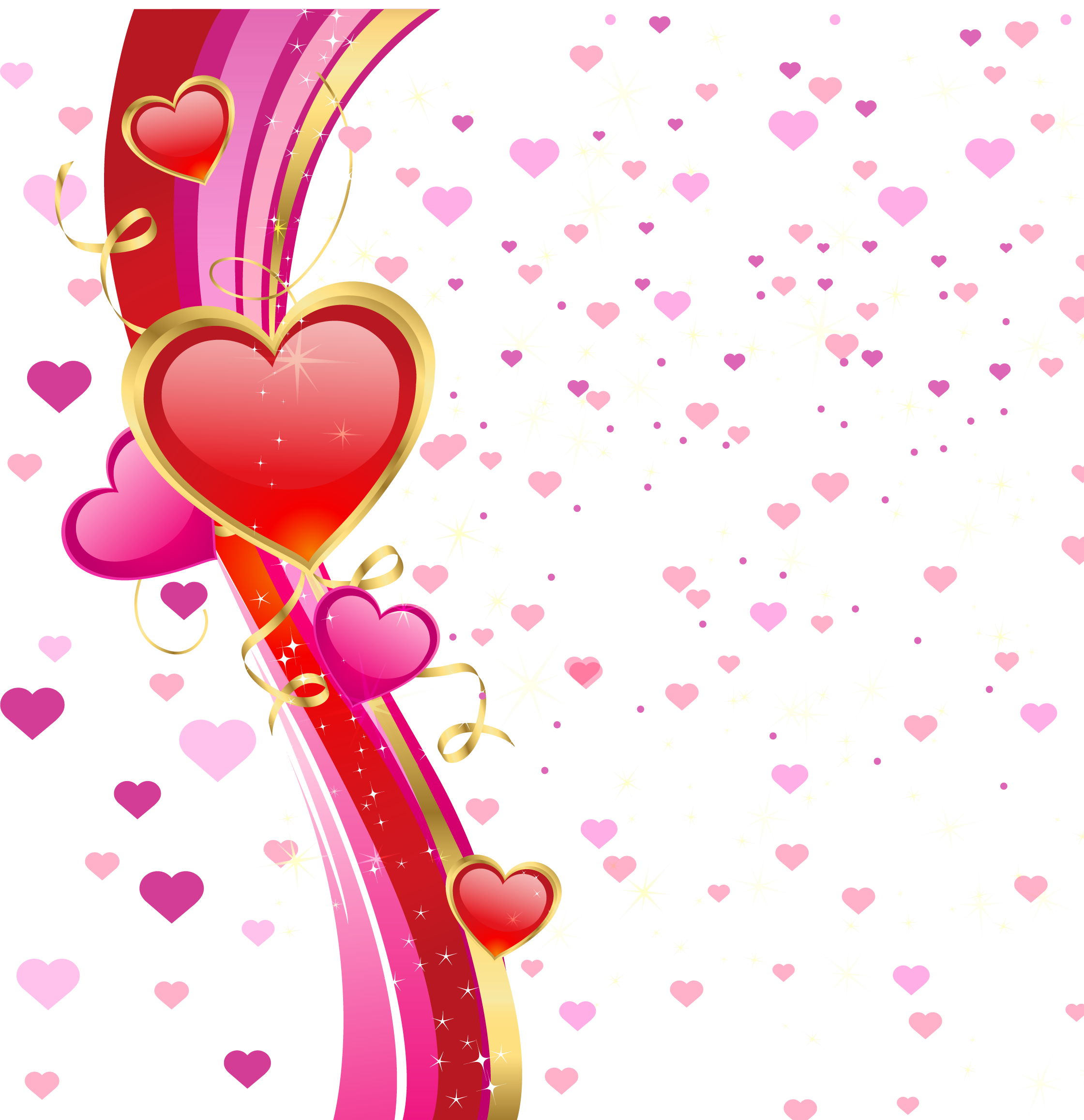 Hearts background png. Valentine s day euclidean