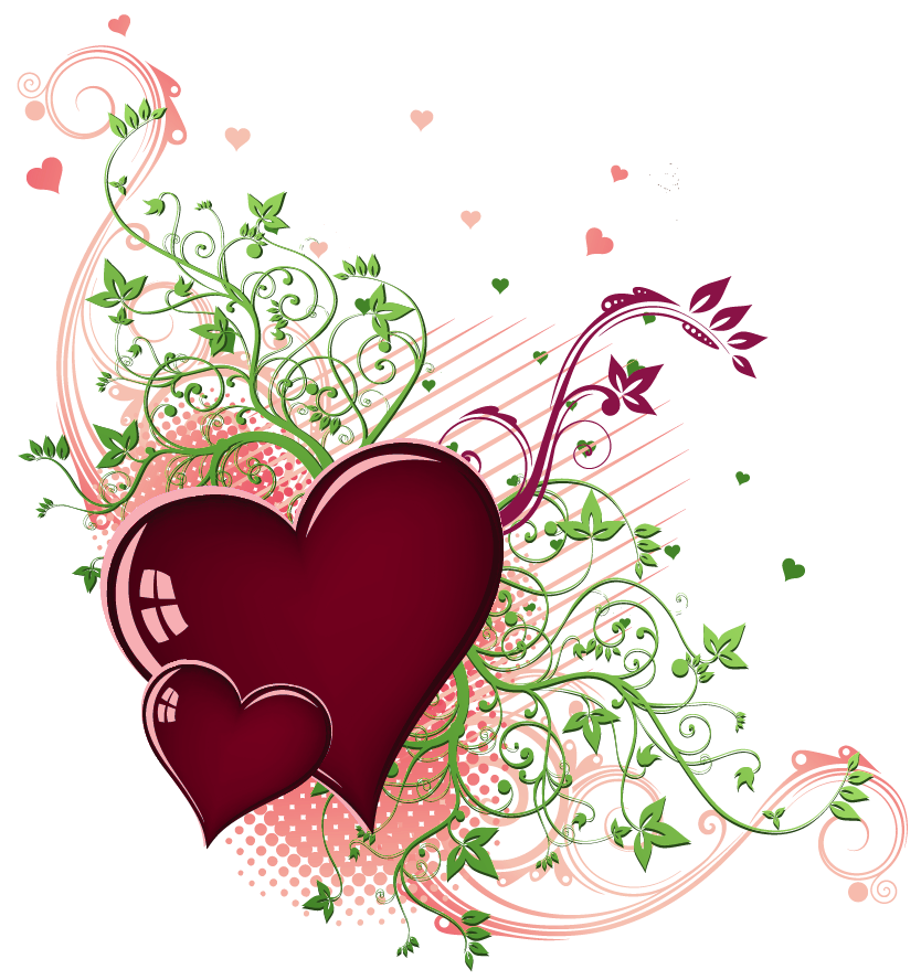 Hearts clipart plant. Transparent deco png gallery