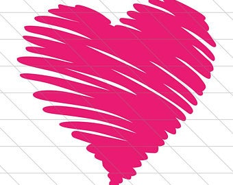 hearts clipart scribble