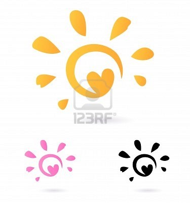 hearts clipart sun