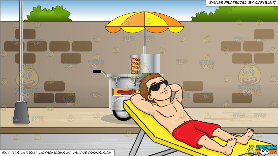 Heat clipart hot man. A basking in the