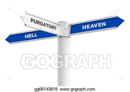Vs hell crossroads sign. Heaven clipart street