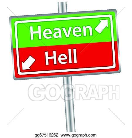 Eps illustration and hell. Heaven clipart street
