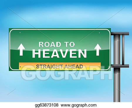 Heaven clipart street. Vector art highway sign