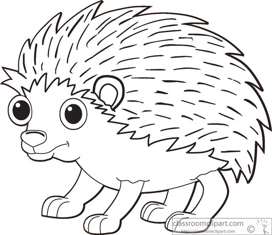 Free outline cliparts download. Hedgehog clipart black and white