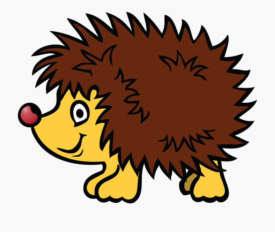 Cute black and white. Hedgehog clipart cartoon