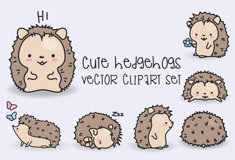 hedgehog clipart cute
