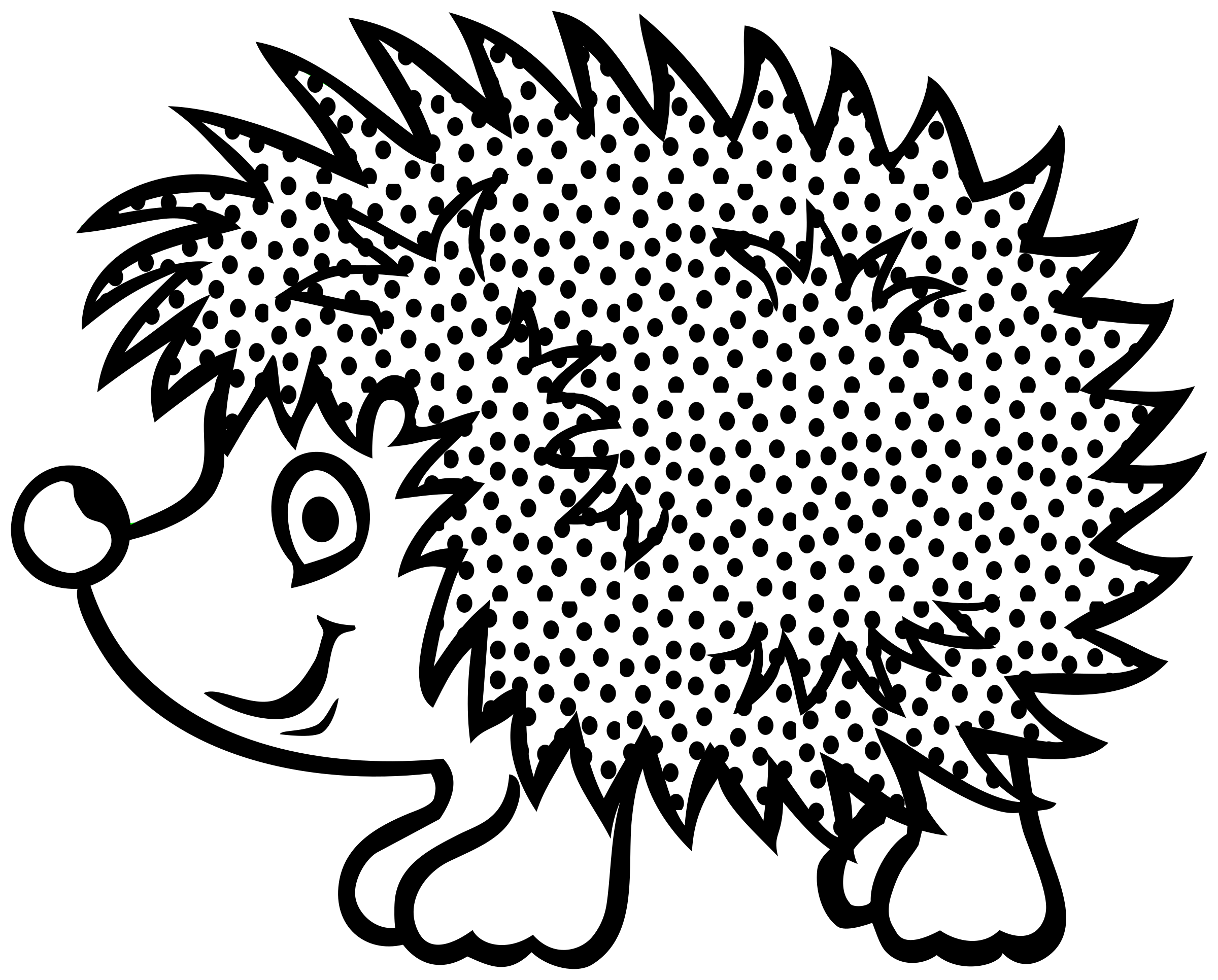 Woodland clipart black and white. Hedgehog lineart big image