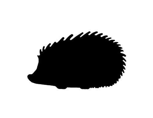 Metal steel not painted. Hedgehog clipart silhouette