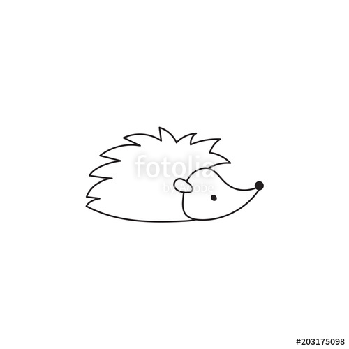 hedgehog clipart simple cartoon