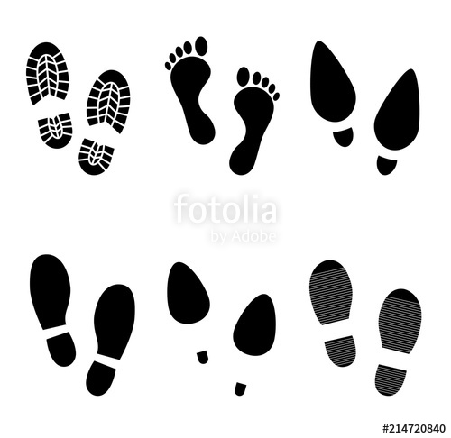 Heels clipart bare foot. Human footprint vector icon