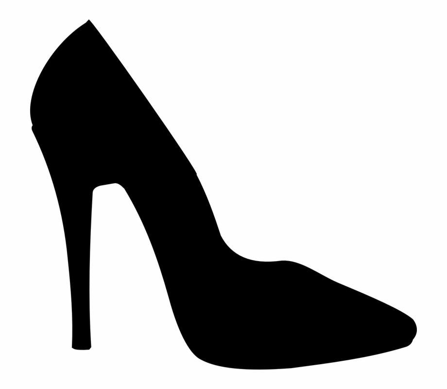 heels clipart black and white