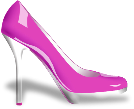 heels clipart bright pink