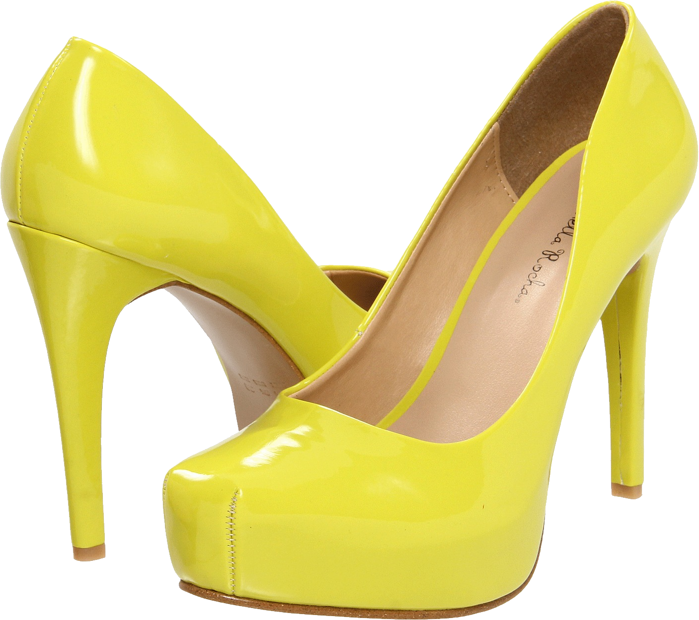 Heels clipart lady footwear. Yellow women shoe png