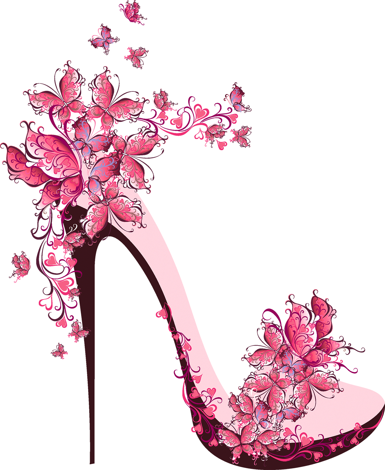 heels clipart pink