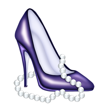heels clipart purple
