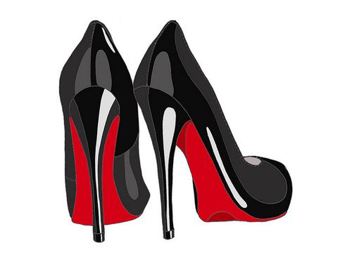 heels clipart red sole