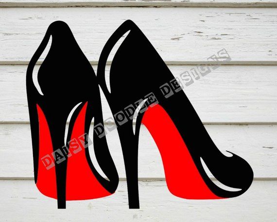 heels clipart red sole
