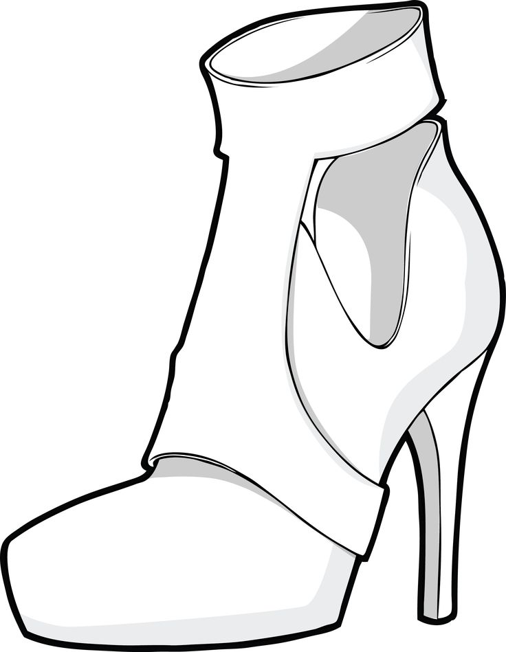 heels clipart sketch