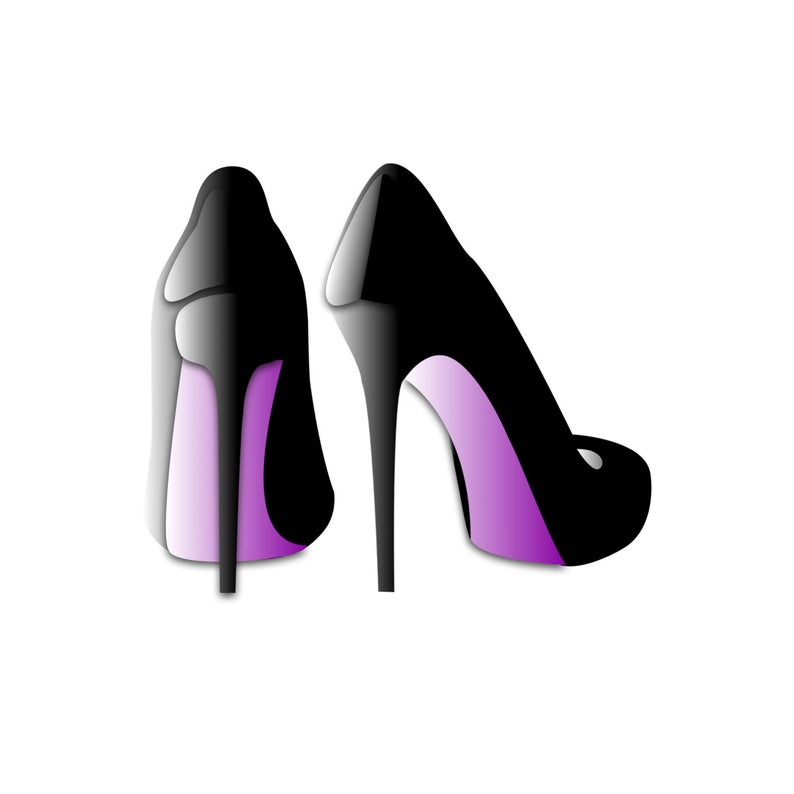 heels clipart violet shoe