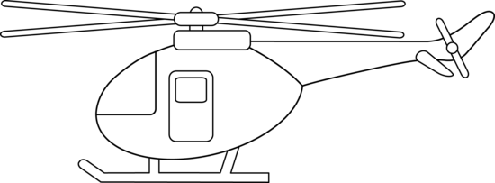 helicopter clipart colouring page