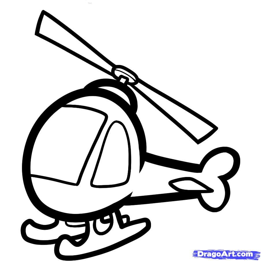 Helicopter Clipart Easy Drawing Helicopter Easy Drawing