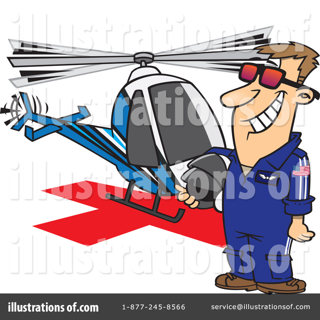 Helicopter clipart helicopter pilot. Illustration by toonaday 