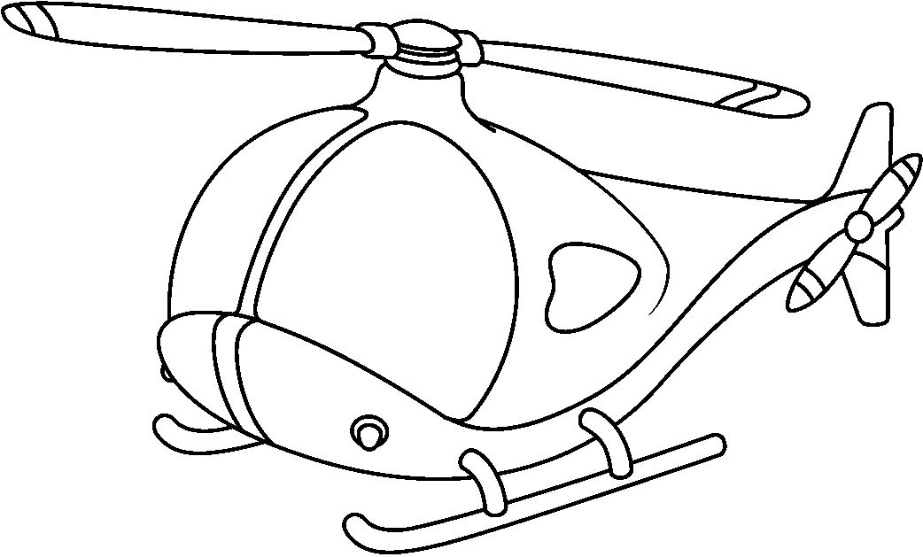 helicopter clipart line art