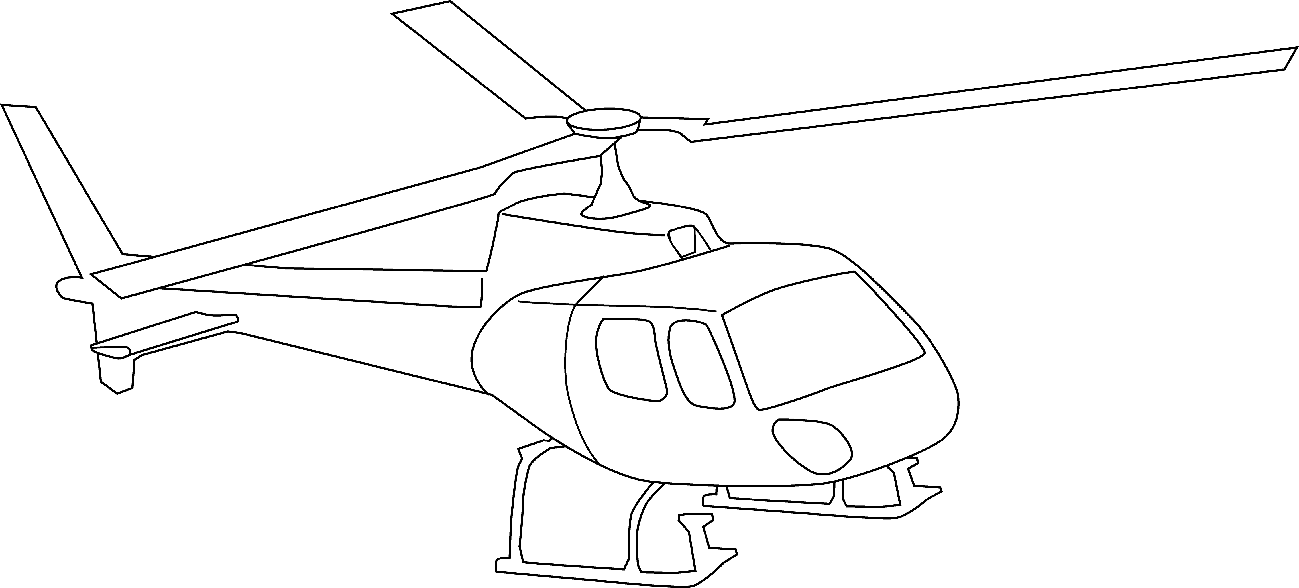 helicopter clipart line art