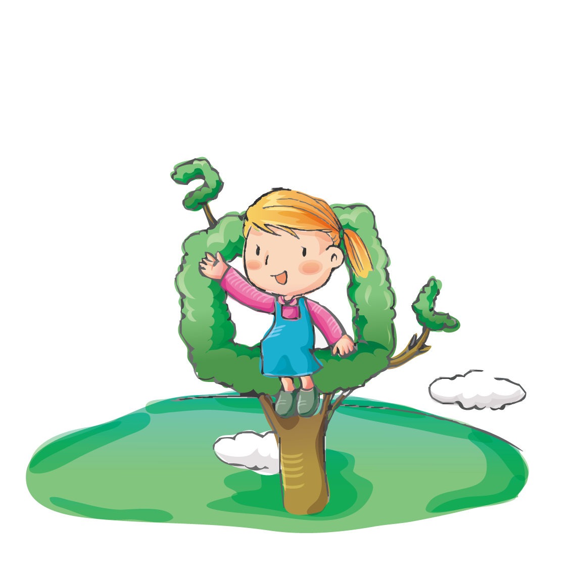 Hello clipart hello girl. Cartoon clip art sitting