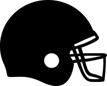 Helmet clipart helmat. Football black and white