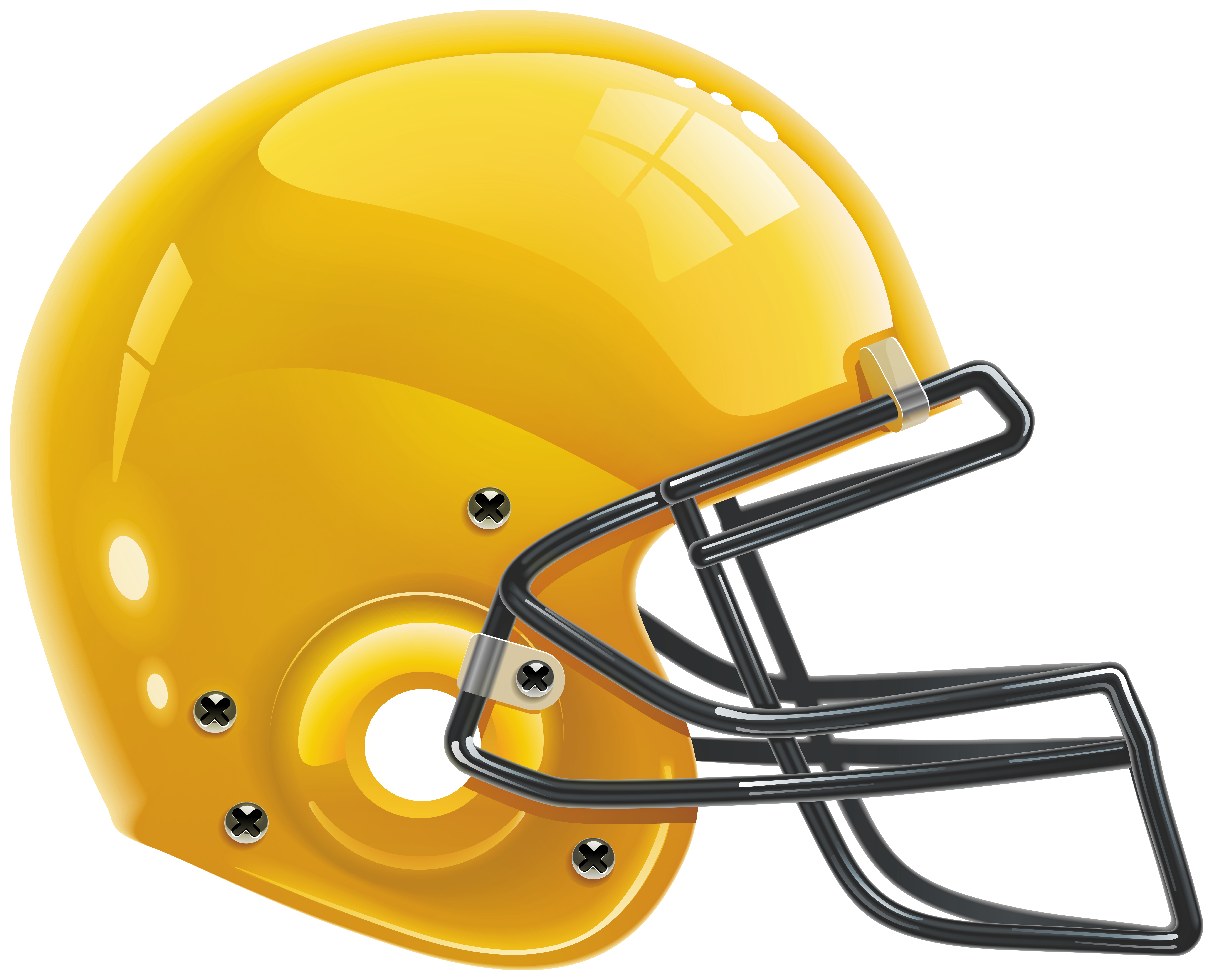 Helmet clipart helmat. Yellow football png clip