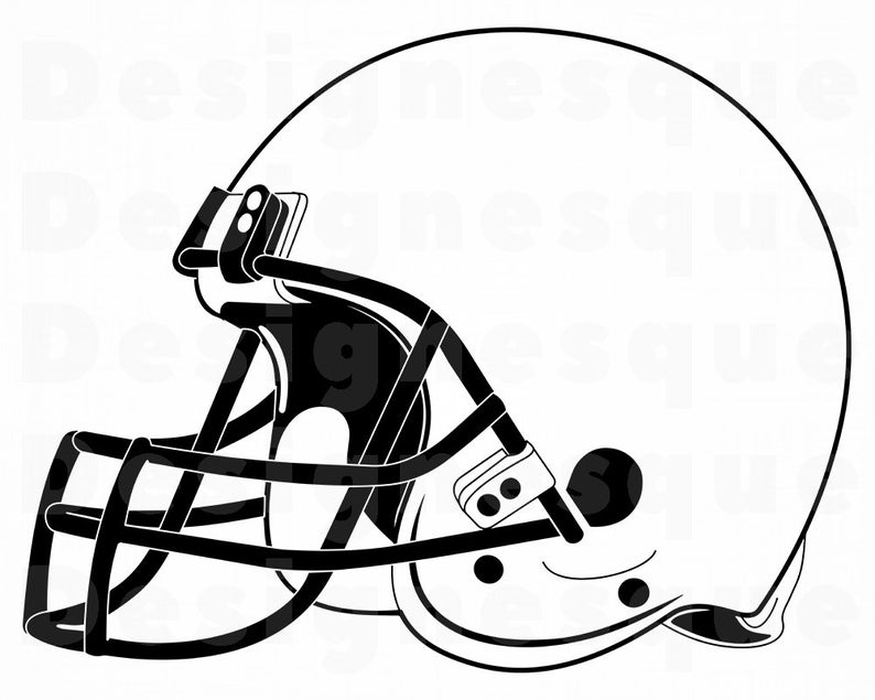Football outline svg files. Helmet clipart helmat