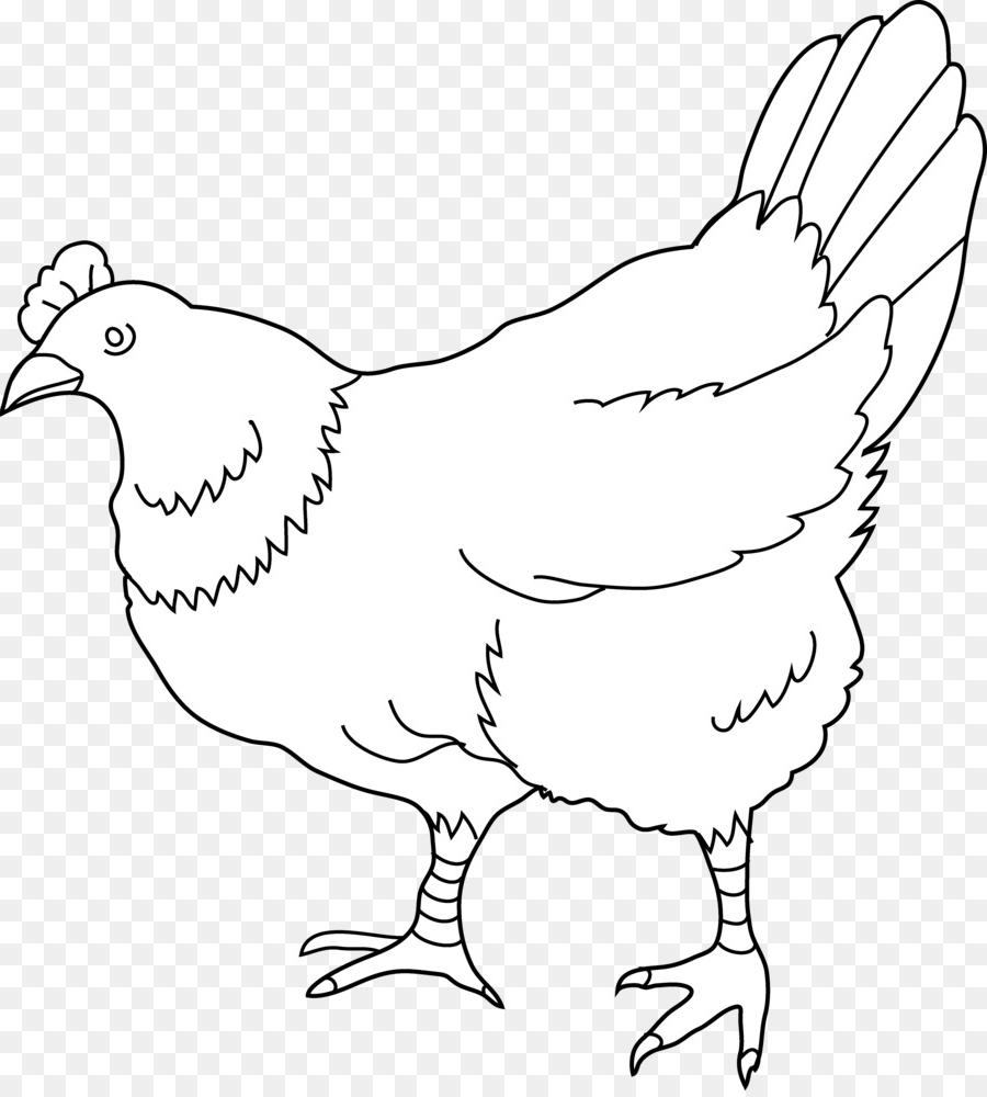 Hen clipart black and white, Hen black and white Transparent FREE for ...