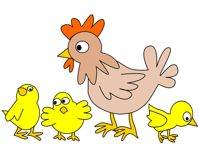 And chicks clip art. Hen clipart chik