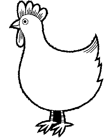 hen clipart coloured