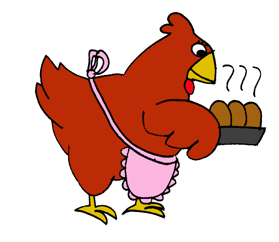 hen clipart coloured