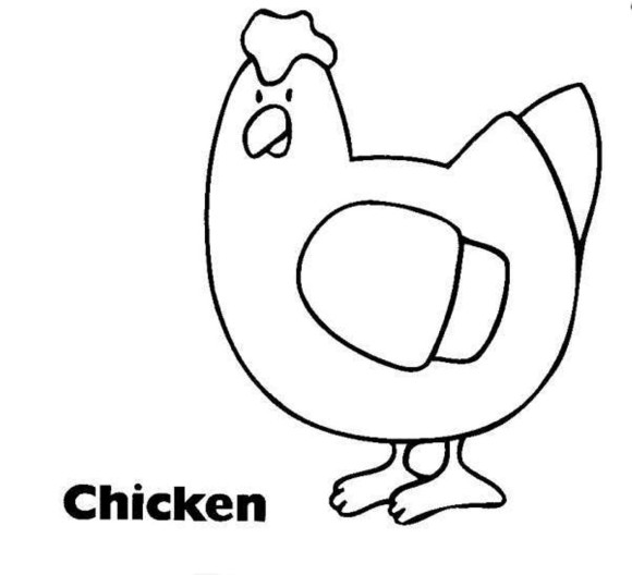 Hen clipart coloured. Free chicken pictures to
