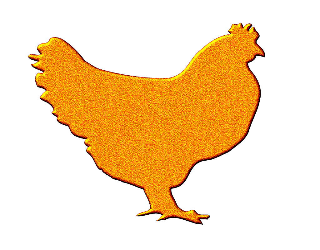 orange clipart hen