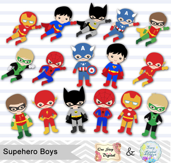  superhero boys digital. Hero clipart little boy