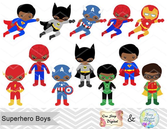 Hero clipart little boy.  superhero boys digital