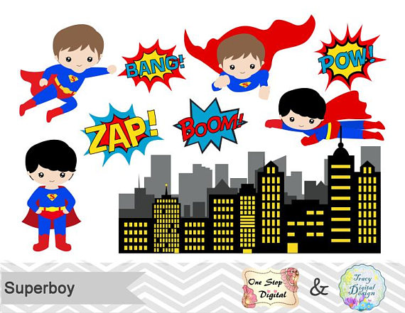 Instant download superhero digital. Hero clipart little boy