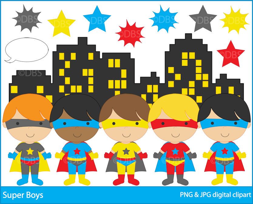 superheroes clipart school