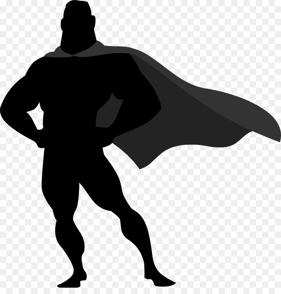 Free superhero art download. Hero clipart silhouette