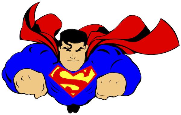 hero clipart superman face