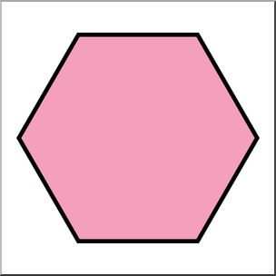 Hexagon clipart. Clip art shapes color